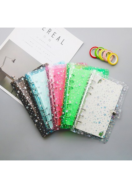 Günlük 45 Sayfa A7 6-Ring A7 A6 A5 Defter Açık Mavi Pembe (Yurt Dışından)