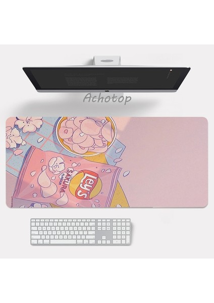 Stil 5 900X400X2MM Büyük Anime Pembe Mousepad Gamer Sevimli Kawaii Xxl Oyun Mouse Pad Kauçuk Otaku Kilitleme Kenar Büyük Moda Dizüstü Dizüstü Bilgisayar Masası Mat (Yurt Dışından)