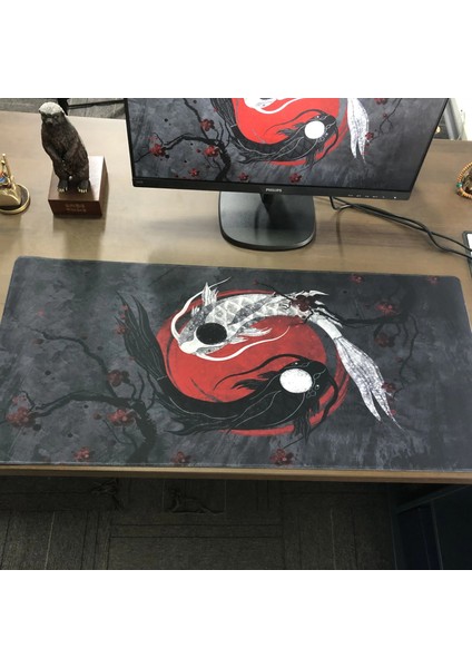 Balık WA00272 (1) 400X900X4MM Büyük Tai Chi Balık Mousepad Gamer Xxl Oyun Mouse Pad Kauçuk Su Geçirmez Büyük Dizüstü Dizüstü Bilgisayar Masası Mat Oyun Nötr Fare Mat (Yurt Dışından) fırsatları