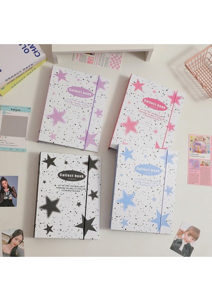 Sadece Bağlayıcı Yeni A5 Bağlayıcı Kawaii Yıldız Serisi Koleksiyonu Kitap Kapağı Toplamak Günlük Defteri Yedekler Bandaj Kartpostallar Etiket Organizatör (Yurt Dışından) indirimleri