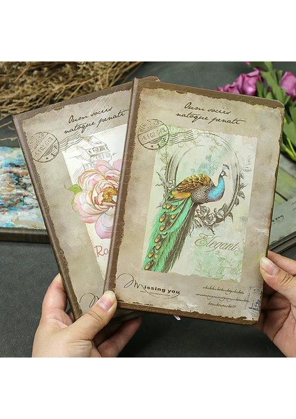 D 2022 Retro Çiçek Günlüğü El Defteri Çin Tarzı Öğrenci Not Defteri Tam Renkli Sayfa Not Defteri Defter Kitabı (Yurt Dışından)