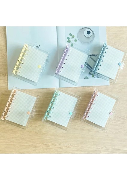 Sadece Kapak A7 A7 Renkli Pus Mavi Siyah Bağlayıcı Gevşek Yaprak Defter Kapağı Izgara Günlüğü Gündem Planlayıcısı Kağıt Kapağı Okul Kırtasiye (Yurt Dışından)