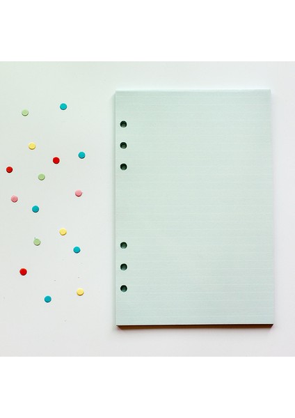 Yeşil Çizgi A6 2023 45 Sayfalık Kawaii A5 A6 Gevşek Yaprak Defter Dolum Spiral Bağlayıcı Dizin Kağıdı Iç Sayfalar Günlük Planlayıcı Çizgi Izgara Boş Gündem (Yurt Dışından)