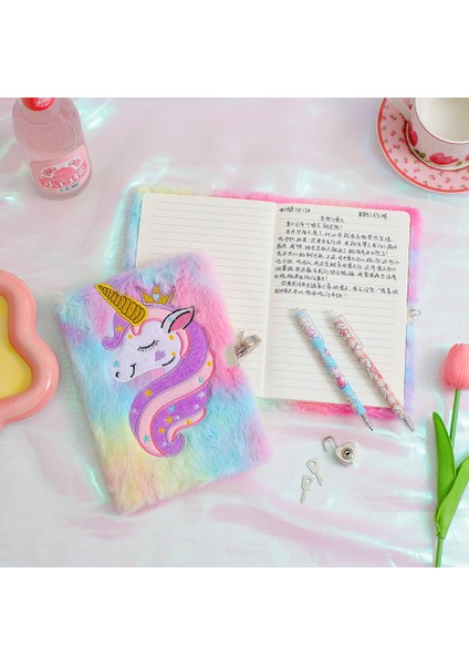 Mor Çocuk Peluş Unicorn Karikatür Dizüstü Kilitlenebilir Günlüğü Kitap Kız Öğrenci Anaokulu Hediye Kırtasiye Tedarikçisi (Yurt Dışından) indirimleri