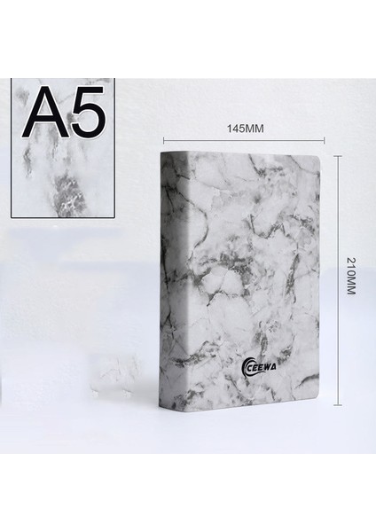 Siyah Taş Deseni Yatay Çizgi Büyük Süper Kalın 720 Sayfa Çizgili Defter B6/a5 Günlük Defter Yaşam Kayıtları 1-2 Yıl Için En Iyi Yazma Anti-Basınçlı Kitap Defter (Yurt Dışından)