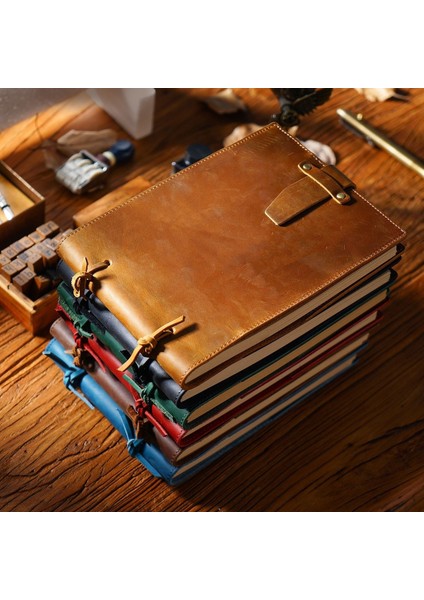 Siyah Hakiki Deri Eskiz Defteri Retro Boyama Dizüstü Çocuğun Kızın Öğrenci Deri Ciltleme Defter Klasik El Yapımı Not Defteri (Yurt Dışından)