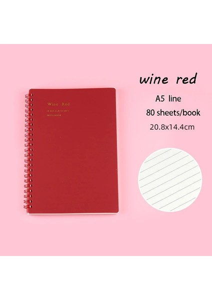 Green-A5 Hattı 1 Adet Günlük Kullanım Için Dayanıklı Defter Yazarlar Için Bobinli Defter Morandi Renkli (Yurt Dışından) modelleri