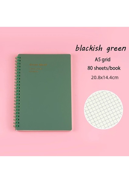 Green-A5 Hattı 1 Adet Günlük Kullanım Için Dayanıklı Defter Yazarlar Için Bobinli Defter Morandi Renkli (Yurt Dışından) indirimleri