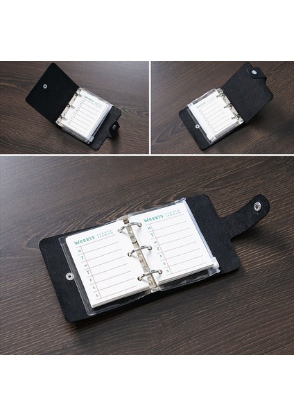 Makbuz 3 Delikli Gevşek Yaprak Spiral Defter Iç Dolum Mini Defter Ekleme Kağıdı Iç Çekirdek Izgara Günlük Aylık Planlayıcı Için Haftalık Plan (Yurt Dışından)