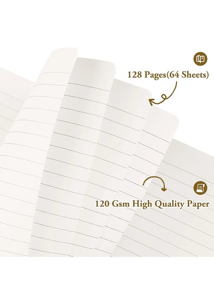 Noktalı Kırmızı A5 Defter Dergisi Sert Kapak, Çizgili/boş/noktalı Ince Iç Cepli Premium Kalın Kağıt, Günlük Yazmak Için Suni Deri (Yurt Dışından)