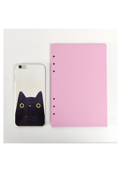Pembe Boş A5 40 Yaprak Kawaii A5 A6 Gevşek Yaprak Defter Dolum Spiral Bağlayıcı Dizin Kağıdı Iç Sayfalar Günlük Planlayıcı Çizgi Izgara Boş Gündem (Yurt Dışından)