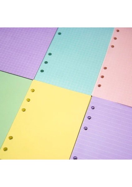 Pembe Boş A5 40 Yaprak Kawaii A5 A6 Gevşek Yaprak Defter Dolum Spiral Bağlayıcı Dizin Kağıdı Iç Sayfalar Günlük Planlayıcı Çizgi Izgara Boş Gündem (Yurt Dışından) fırsatları