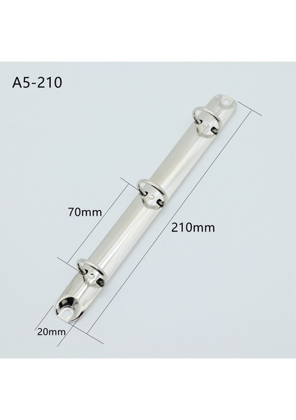 A5-210MM A4 B5 A5 A6 A7 B7 Gevşek Yaprak Spiral Defter Metal Klip Halka Bağlayıcı 1.5/2/3 cm Çap Dıy Dolgu Kağıdı Depolama Klasörü Aksesuarları (Yurt Dışından)