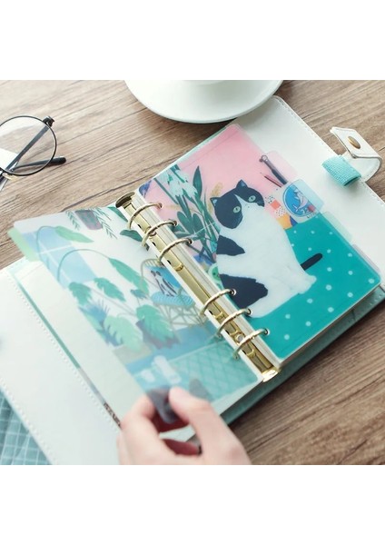 Bestwish A5 Sevimli 6 Yüzük Kağıt Endeksi Bölücü Bağlayıcı Planlayıcısı Dizüstü Kırtasiye Şeker Defter Kağıdı Bölücü Aksesuarları A5 A6 (Yurt Dışından) fiyatları