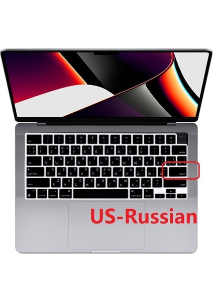 Rusça-Abd Ince Tpu Klavye Kaplaması Için Macbook Air M2 2022 A2681 Ab Abd Ingilizce Ispanyolca Rusça Fransızca Arapça Klavye Kapağı Dizüstü Cilt (Yurt Dışından)