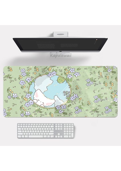 CN025648 900X400X3MM Büyük Anime Pembe Mousepad Gamer Sevimli Kawaii Xxl Oyun Mouse Pad Kauçuk Otaku Kilitleme Kenar Büyük Moda Dizüstü Dizüstü Danışma Mat (Yurt Dışından)