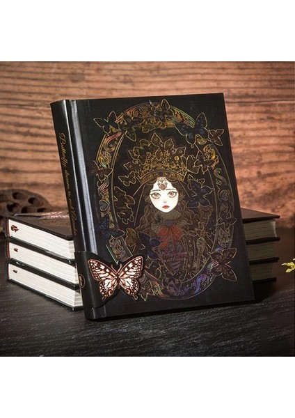 Stil 3 A5 Yaldız Kapağı 128 Sayfa Yüksek Kaliteli Iç Sayfa 3D Kapak Sayfası Retro Avrupa Tarzı Gotik Tarzı Tam Renkli Sayfa Defter (Yurt Dışından)