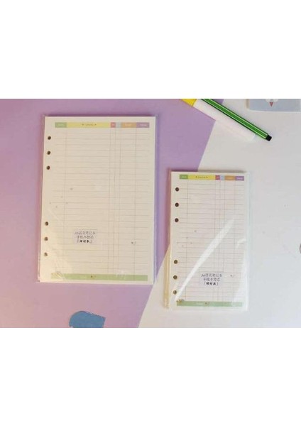 Mali A5 45 Sayfa A5 A6 Gevşek Yaprak Defter Kağıdı Yedek Spiral Ciltleyici Dizin Iç Sayfa Günlük Aylık Haftalık Gündem (Yurt Dışından)