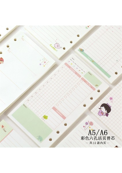 Mali A5 45 Sayfa A5 A6 Gevşek Yaprak Defter Kağıdı Yedek Spiral Ciltleyici Dizin Iç Sayfa Günlük Aylık Haftalık Gündem (Yurt Dışından) modelleri