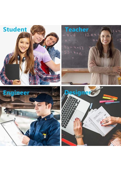 Siyah Boş Sayfa A4 A4 Akıllı Yeniden Kullanılabilir Silinebilir Defter Spiral Defter Kağıdı Not Defteri Cüzdan Günlük Defteri Ofis Okul Çizim Hediye (Yurt Dışından)