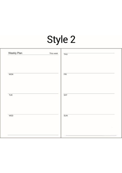 Style2 A6 A5 A6 Gevşek Yaprak Defter Dolum Spiral Ciltleyici Iç Sayfa Günlüğü Haftalık Aylık Planlayıcı Yapılacaklar Listesi Çizgi Nokta Izgara Iç Kağıt (Yurt Dışından)