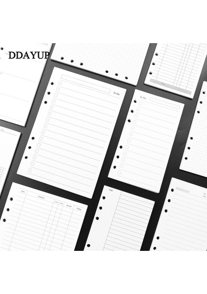 Style2 A6 A5 A6 Gevşek Yaprak Defter Dolum Spiral Ciltleyici Iç Sayfa Günlüğü Haftalık Aylık Planlayıcı Yapılacaklar Listesi Çizgi Nokta Izgara Iç Kağıt (Yurt Dışından) modelleri