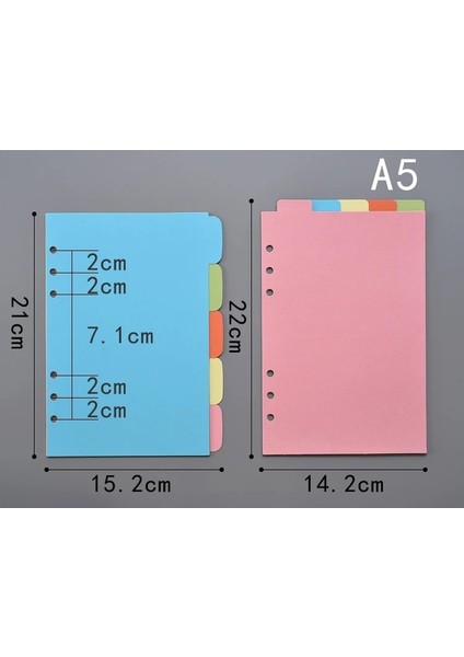 Pembe Kiraz Pp A7 6 Delik 2 Paket Üst Yan Planlayıcı Günlük Bölücüler A5 A6 A7 B5 A4, Siyah Kraft Beyaz Dizin Ayırıcı Kağıt Kontrol Paneli (Yurt Dışından) fırsatları