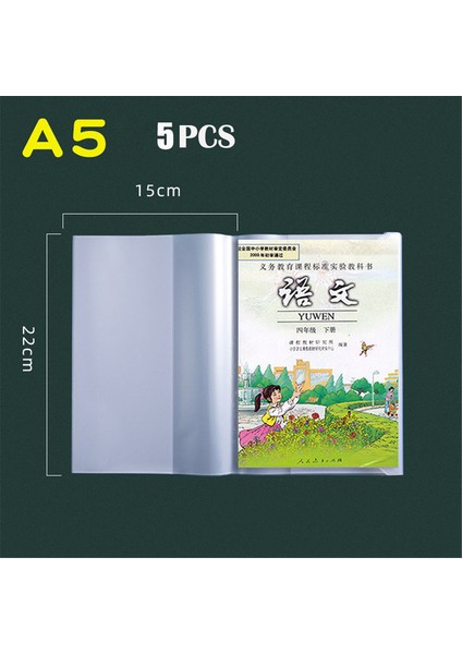 A5 5 Adet 5 Sayfa A4 A5 B5 Ders Kitabı Defter Kapakları Kitap Kapağı Su Geçirmez Planlamacılar Kitap Kutusu Öğrenciler Sarma Filmleri Koruyucu Kırtasiye (Yurt Dışından)