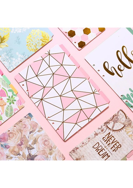6 Adet A5 Kağıt Endeksi Bölücü A5 A6 Sevimli 6 Delik Binder Planlayıcısı Dizüstü Kırtasiye Şeker Defter Kağıdı Bölücü Aksesuarları (Yurt Dışından)