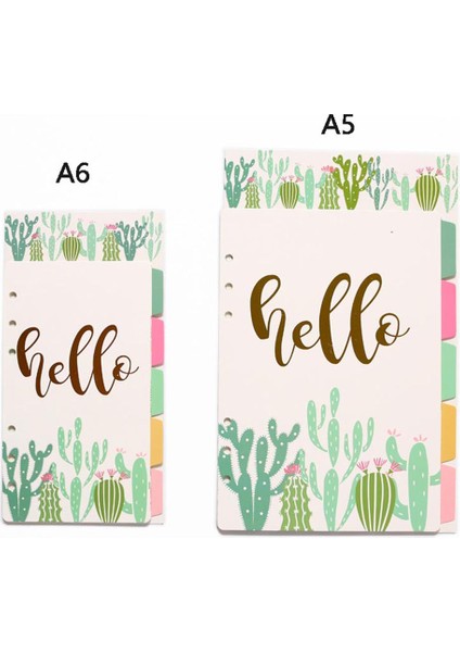 6 Adet A5 Kağıt Endeksi Bölücü A5 A6 Sevimli 6 Delik Binder Planlayıcısı Dizüstü Kırtasiye Şeker Defter Kağıdı Bölücü Aksesuarları (Yurt Dışından)