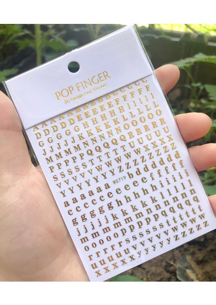 WG331LSLV Yeni Roman 26 Ingilizce Alfabe Numarası 3D Kendinden Yapışkanlı Nail Art Çıkartma Kelime Küçük Harf Tırnak Dövmeler Süslü Çıkartmalar (Yurt Dışından)