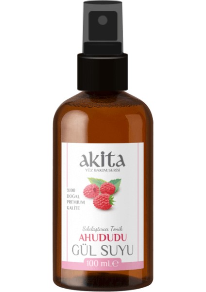 % 100 Doğal Ahududu Gül Suyu Cam Şişe 100 ml