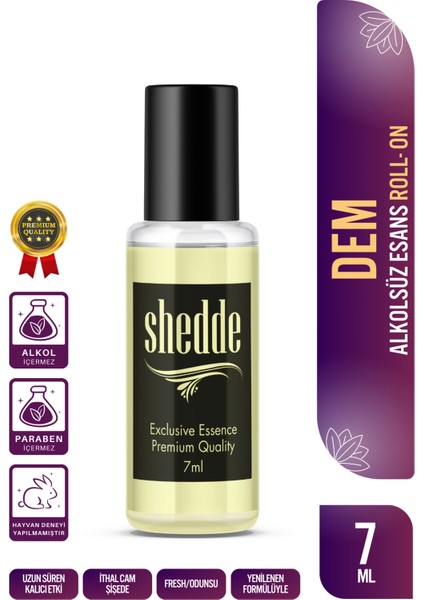 Shedde Dem Kokulu Alkolsüz Esans 7 ml Parfüm Esansı Roll-On Edp Cep Parfüm Esansiyel Yağ