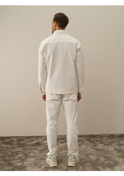 Erkek Ekru Pamuk Dokulu Regular Fit Gömlek Ceket indirimleri