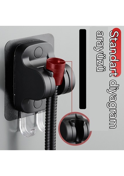 Ayarlanabilir Yumruksuz Su Geçirmez Duş Başlığı Braketi Tabanı Banyo Duş Başlığı Tutucusu (Yurt Dışından) fiyatları