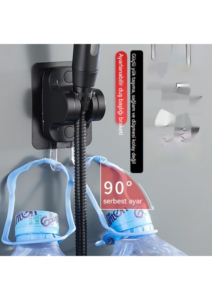 Ayarlanabilir Yumruksuz Su Geçirmez Duş Başlığı Braketi Tabanı Banyo Duş Başlığı Tutucusu (Yurt Dışından) modelleri