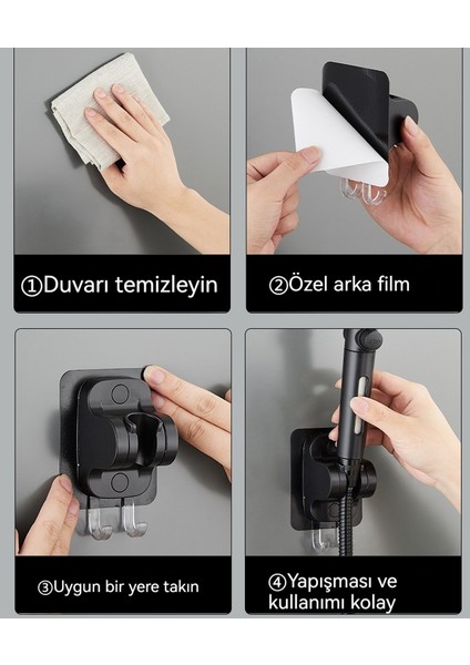 Ayarlanabilir Yumruksuz Su Geçirmez Duş Başlığı Braketi Tabanı Banyo Duş Başlığı Tutucusu (Yurt Dışından) fırsatları