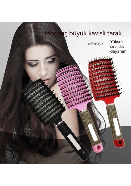 Saç Masaj Tarağı Kıvırcık Saç Şekillendirici Tarak Pürüzsüz Saç Ark Tarağı (Yurt Dışından)