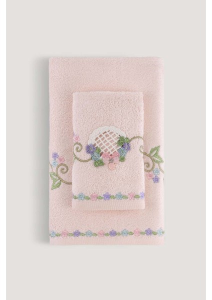 Menekse Bambu Nakıslı Havlu Pudra 50X90 modelleri