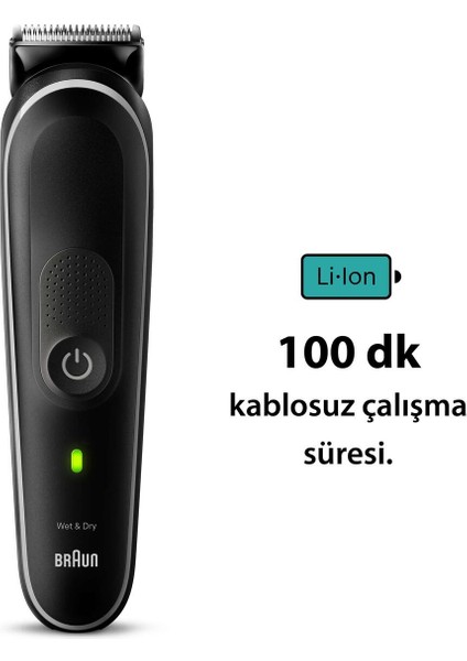 Series 5 MGK5410 Hepsi Bir Arada Şekillendirme Seti, 9’u 1 Arada Erkek Bakım Kiti