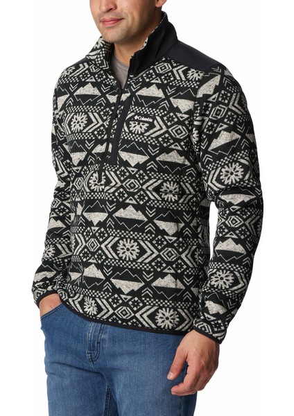 Sweater Weather Iı Printed Half Zip Erkek Polar Üst