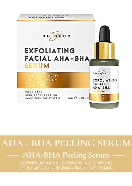 Aha Bha Cilt Tonu Eşitleyici Peeling Etkili Serum 15ML