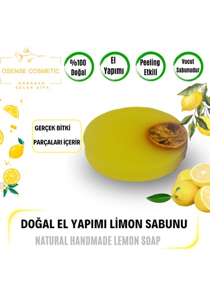 %100 Doğal El Yapımı Limonlu Sabun