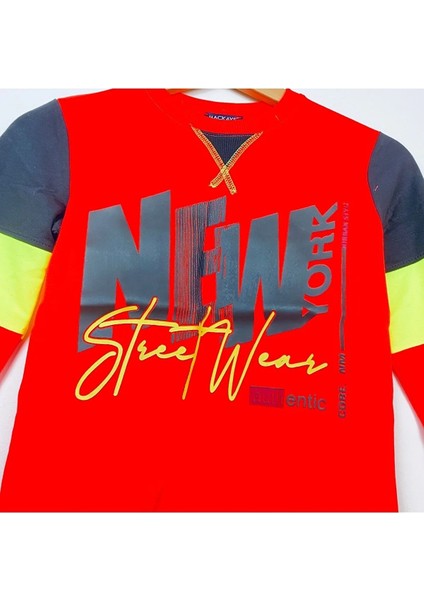Erkek Çocuk Neon Nar Çiçeği Baskılı Sweatshirt – Pamuklu Yumuşak Kumaş, Tam Kalıp fiyatları