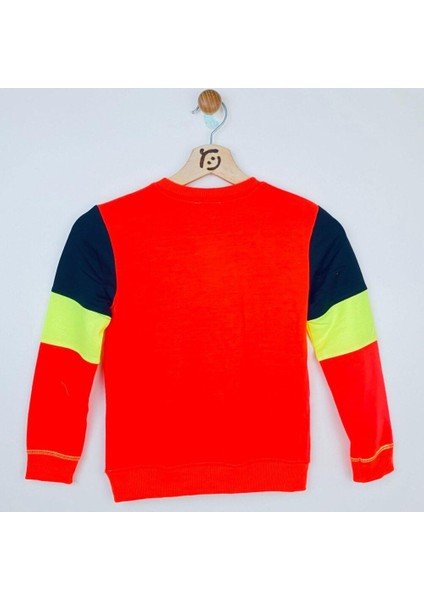 Erkek Çocuk Neon Nar Çiçeği Baskılı Sweatshirt – Pamuklu Yumuşak Kumaş, Tam Kalıp modelleri