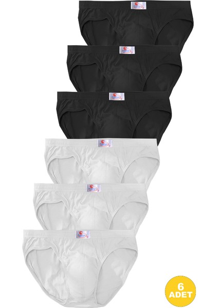 Erkek 6'lı Ekonomik Karışık Slip Külot - Özel Paketinde