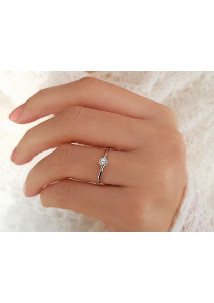 F Renk 0,22 Karat Pırlanta Tektaş Yüzük 0431R0029 fırsatları