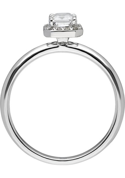 Pırlanta ve Emerald Kesim Beyaz Safir Tektaş Yüzük 0431R0031 modelleri