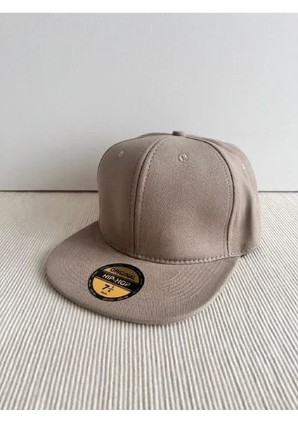 Düz Renk Basic Arkasından Ayarlamalı Bej Hip Hop Şapka