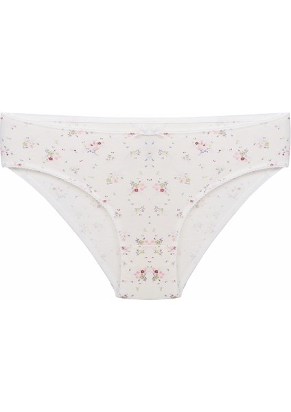 Kadın Çiçek Desenli Rahat ve Esnek Likralı Penye Külot 6'lı Paket indirimleri